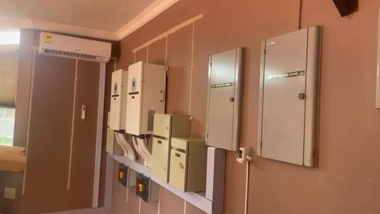 Suburban house solar panels